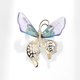thumbnail image 1 of Broche de mariposa esmeralda, alfileres con sentido, borla exquisita, libélula, ramillete de metal, accesorios personalizados, 1 of 6