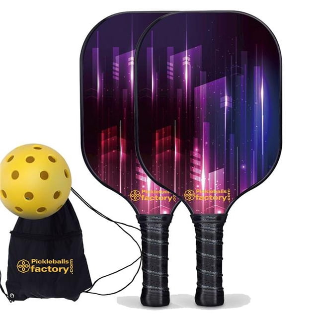Pickleball Factory PB0007-1-G Best Pickleball Set - Fantasy Pickleball Paddles for Sale, Pickleball Game Set, Glassfiber Graphite