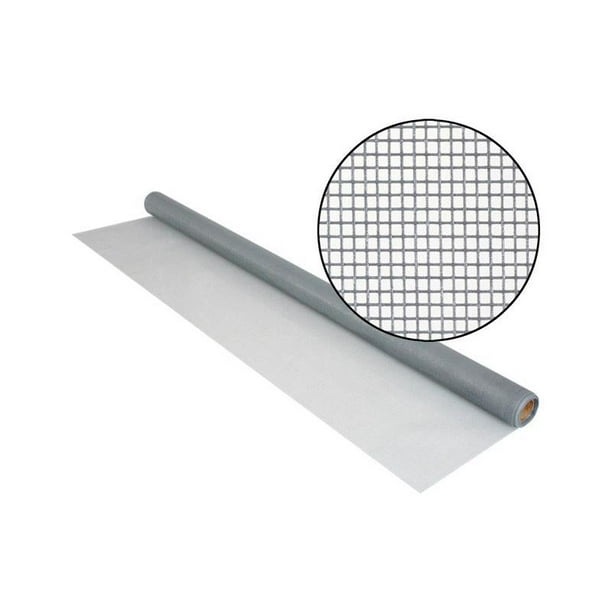 Tela de pantalla Phifer Wire, fibra de vidrio gris, 0,28 mm, 2,13 m x 91 cm