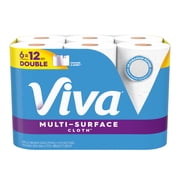 Viva Multi-Surface Cloth Paper Towels, 6 Double Rolls, 110 Sheets per Roll