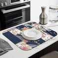 thumbnail image 3 of Pioneer Flower Floral Print Pattern Dish Drying Mat for Kitchen 1 Pack, Ultra Absorbent Microfiber Dishes Drainer Mats,16"x18", 3 of 6