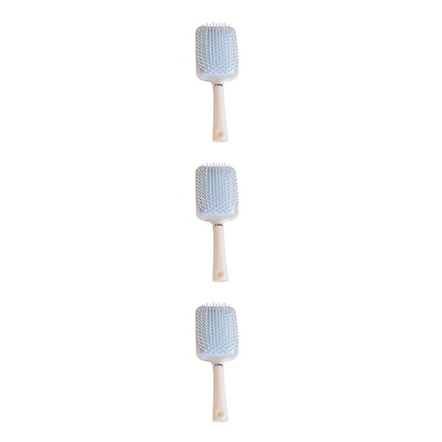 Vogacara Cepillo para el cabello Color perla Cojín de moda Peine Masaje Antiestático Peines multifuncionales Niñas Crema de cumpleaños azul Type1 NO1