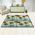 thumbnail image 2 of SKYSONIC 72x48in Watercolor Beach Palms Area Rug, Seagull Non-Slip Floor Carpet for Indoor Living Dining Room and Bedroom Area, 2 of 7