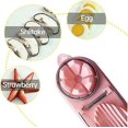 thumbnail image 3 of Cortador de huevos multifuncional para huevos cocidos, herramienta divisora ​​para frutas y verduras (3 unidades, rosa), 3 of 5
