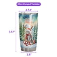 thumbnail image 5 of Merry Christmas Santa Reindeer Antlers Scottish Fold Sleigh Xmas Winter Holiday 20oz Stainless Steel Tumbler Insulated Cup with Lid Cat Lover Kitten Owner Gifts - 00023, 5 of 5
