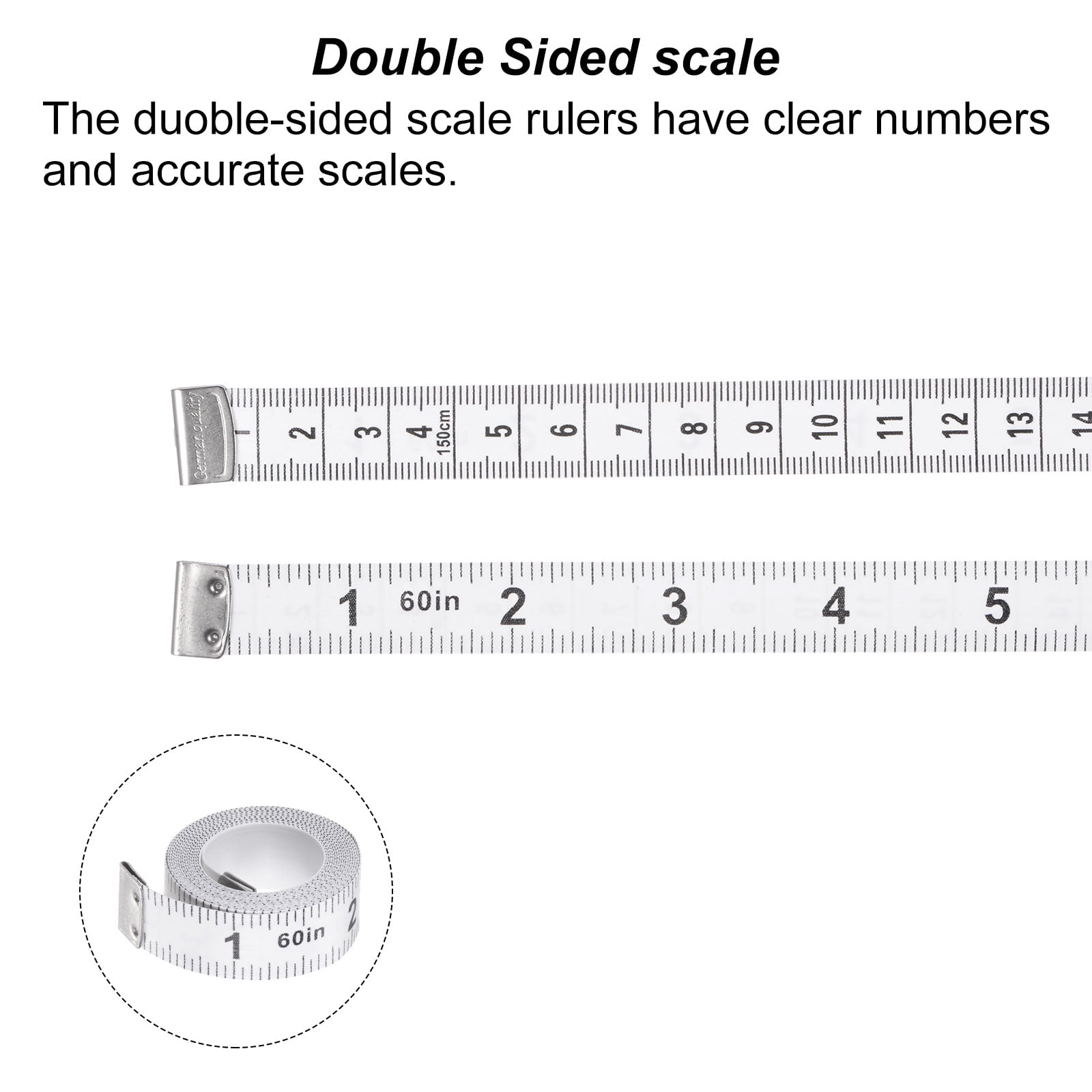 12 Pack 60 Inches Double Scale Soft Tape Measure Flexible Measuring Tape  Ruler Weight Loss Medical Body Measurement Sewing Tailor Dressmaker Cloth