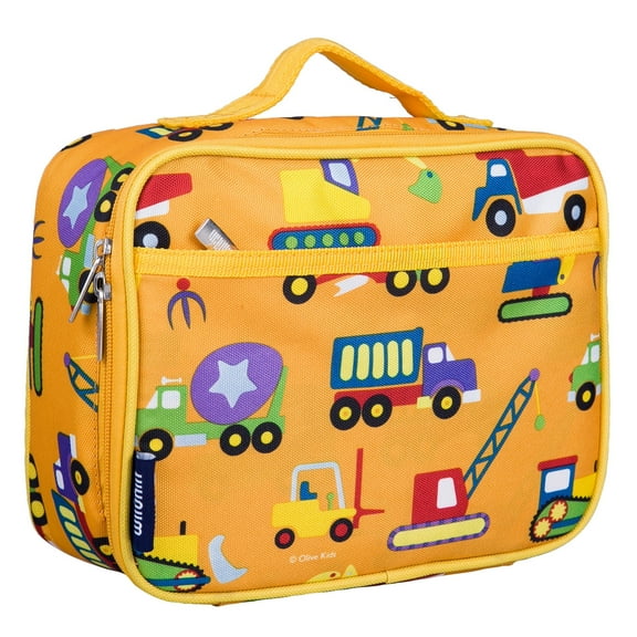 Wildkin Kids Insulated Lunch Box for Boy and Girls, BPA Free (Under Construction Yellow)