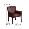 thumbnail image 6 of BizChair Burgundy LeatherSoft Executive Side Reception Chair with Mahogany Legs, 6 of 12