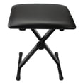 thumbnail image 2 of Adjustable Folding Piano Keyboard Bench Leather Padded Stool X Seat Chair Foldable Desk for Home Stage Blackinstrument Accessories, 2 of 10