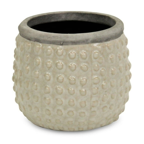 Cheungs 5743S Osanna Curved Beige Ceramic Pot - Small