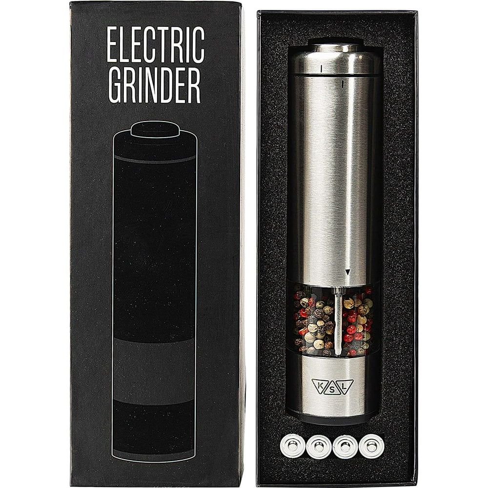 KSL Electric Salt and Pepper Grinder Batteries included Automatic