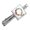 Silver, variant on Letter Q Floral Monogram Initial Square Tie Bar Clip Clasp Tack- Silver or Gold