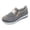 Gray, variant on Platform Sneakers for Women Breathable Round Toe Chunky Bottom Slip on Low Top Side Zipper Flat Comfortable Walking Shoes Pink Size 7