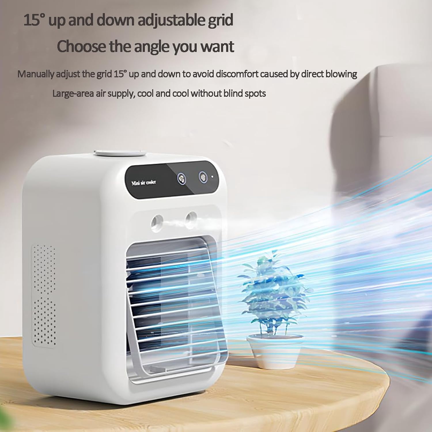 Mini Spray Air Conditioning Fan,Desk Fan with Cold Water Tank,Silent Desktop Cooling Fan, USB Rechargeable,Portable Home Office Car Small Air Cooler