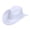 White, variant on Children'S Hat Leopard Print Stripped Casual Wide Brim Cowboy Hat Denim Cap Stage Performances Stylish Cowgirl Fashionable Cap(White,One Size)