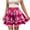 Hot Pink, variant on Uaswgudfs ​Womens Shorts: A-Line Casual with Decorative Trim & Bohemian Print - Lightweight Summer Elastic Waist Comfort Shorts Black L