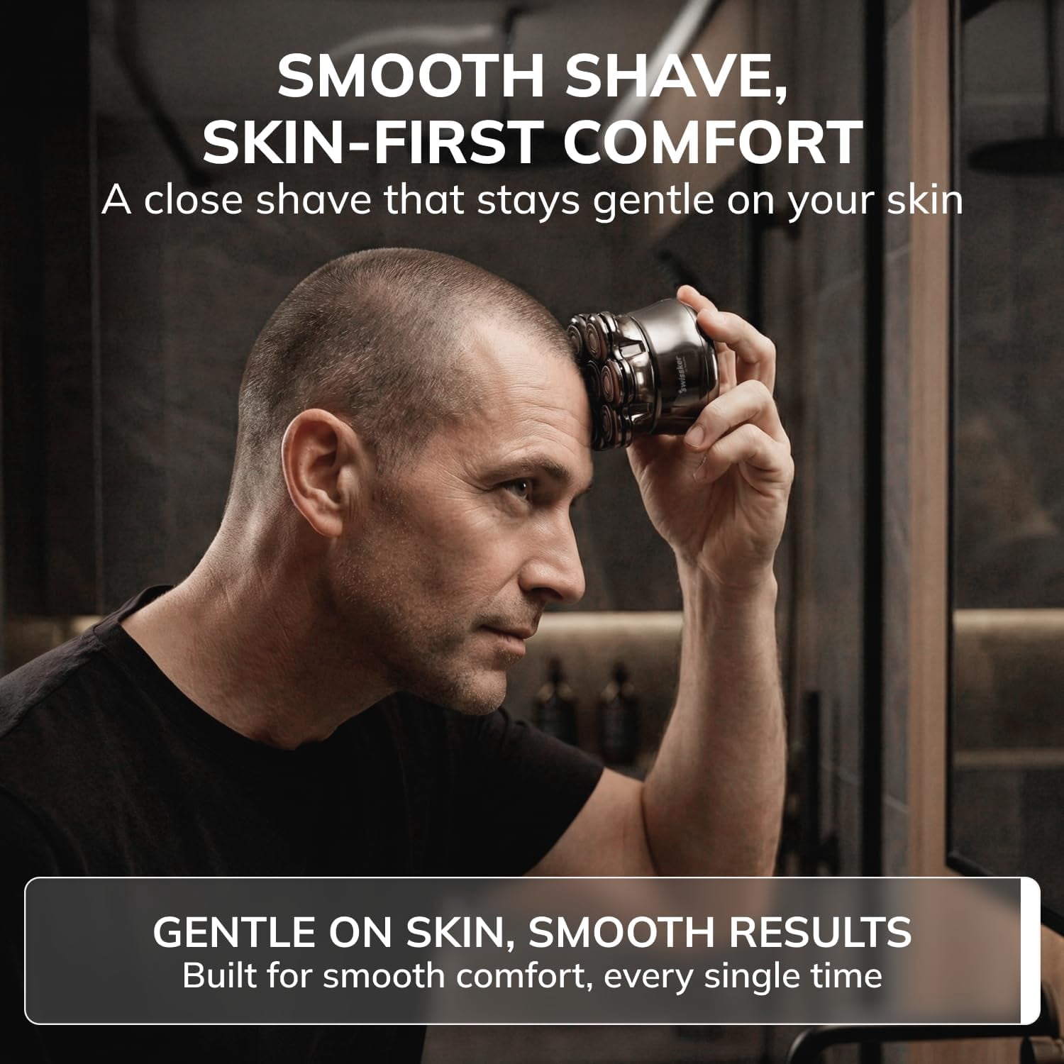 Swissker by Swissklip SK8 PRO X Magnetic Hair & Beard Shaver for Men, Head Shavers for Bald Men, USB C Charging