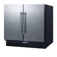 thumbnail image 1 of Summit FFRF36 5.8 cu ft Undercounter Refrigerator & Freezer w/ (2) Solid Doors - Stainless Steel, 115v, 1 of 4