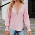 thumbnail image 2 of FAIWAD Women's Long Sleeve Sweatshirts Casual Round Neck Solid Color Heart Print Loose Sweatshirt, 2 of 6