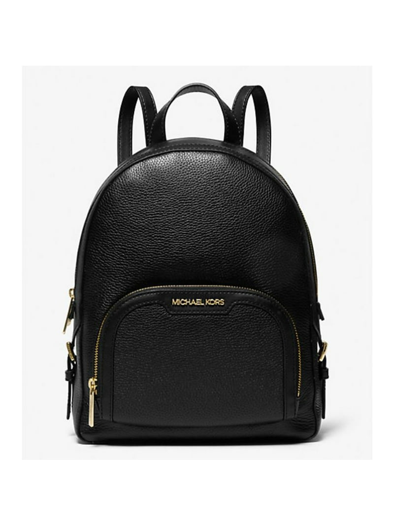 Michael Kors Women's Pebbled Leather Backpack, Zip Pocket, Black