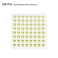 thumbnail image 3 of Uxcell 256 Pcs Heart Rhinestone 6mm Self Adhesive Gems Stickers Jewelry Stickers for Arts & Crafts, DIY Light Yellow, 3 of 6