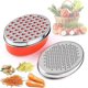 thumbnail image 1 of Cheese Grater With Food Container And Lid Fruit Vetable Chopper (red) Jiujiuso, 1 of 3