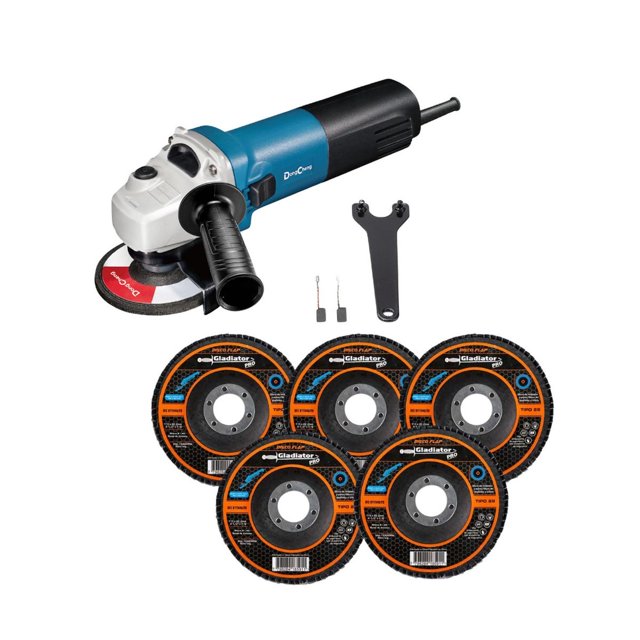 Miniesmeril Industrial DongCheng 4 1/2' 1020W Azul +5 Discos Gladiator