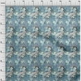 thumbnail image 3 of oneOone Cotton Flex Medium Blue Fabric Flower Diy Clothing Quilting Fabric Print Fabric By Yard 40 Inch Wide-X3D, 3 of 4