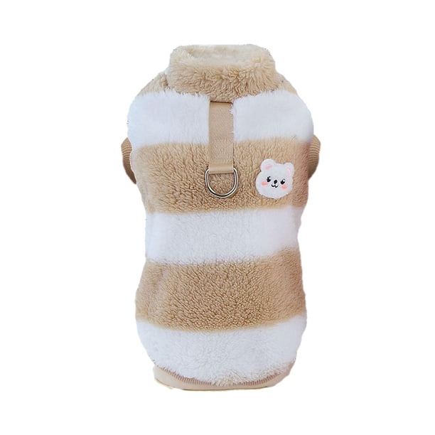 Abrigo de lana para perros Fernando Ropa cómoda de Cosplay Chaleco de invierno para perros Marrón XL