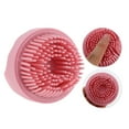 thumbnail image 4 of Unique Bargains 1 Pc Round Hair Shampoo Brush for Head Massage 2.83"x3.15" Deep Pink, 4 of 6