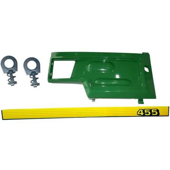 New Kumar Bros USA Right Side Panel, amp, Decal and Panel Retaining Clip Kit AM128982 M130324 Fits John Deere 455 S No Above 070001