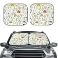 thumbnail image 2 of Haiem Colorful Mushrooms and Plants Car Windshield Sun Shade (2 Pieces) Foldable Windshield Sun Shade Car Accessories for Truck SUV Pickup-Small, 2 of 7