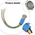 thumbnail image 5 of 5Pcs 16mm Metal Momentary Push Button Switch 12V-24V ON-Off with Ring LED Light, 5 of 11
