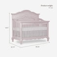 thumbnail image 4 of Evolur Aurora 5-In-1 Convertible Crib In Pink Pearl, Greenguard Gold Certified, Features 3 Mattress Height Settings, Sturdy And Spacious Baby Crib, Wooden Furniture, 4 of 12