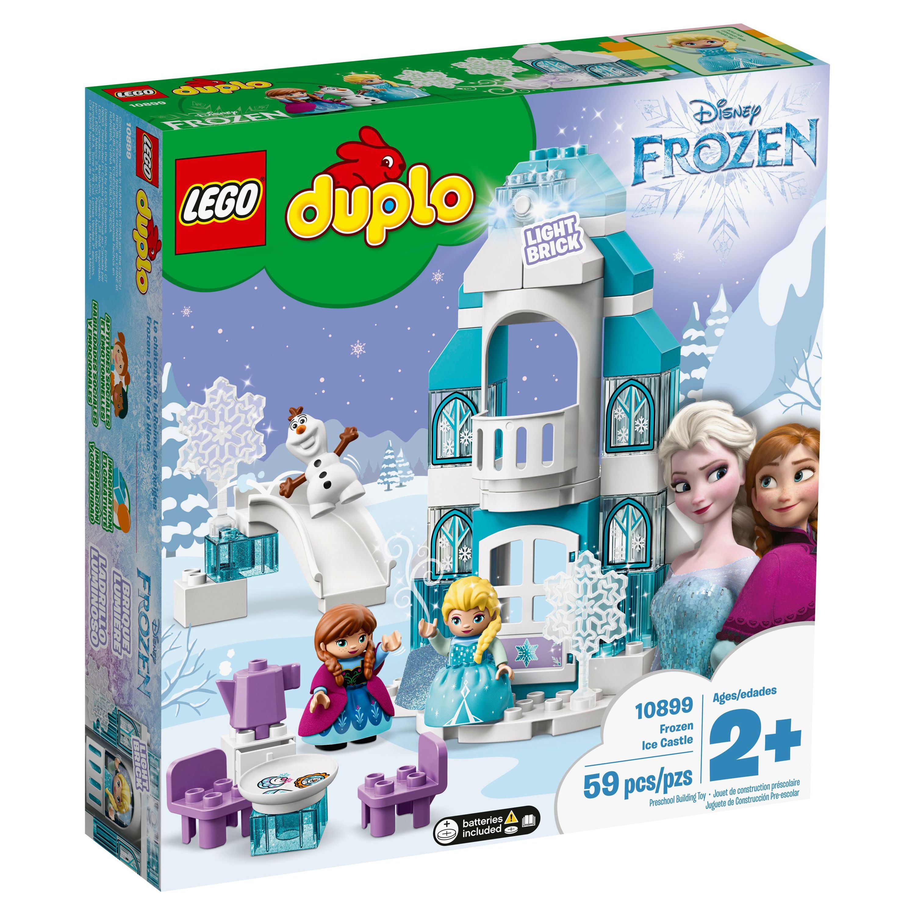 LEGO DUPLO Disney Princess Frozen Ice Castle 10899 Building Toy with Light Brick, Princess Elsa and Anna Mini-Dolls plus Olaf Figure, Gifts for 2 Year Old Toddlers, Girls & Boys - image 3 of 3