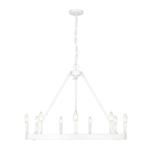 Alastair 9-Light Chandelier in Matte White