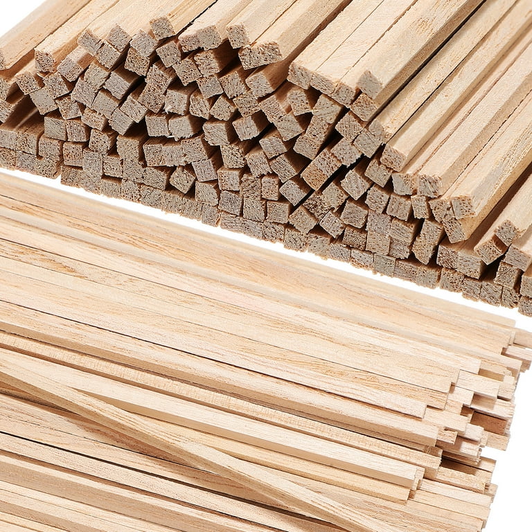 100pcs Square Wooden Dowels Small Wood Rods Thin Rods Wooden Craft Making Supplies