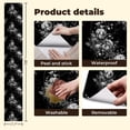 thumbnail image 5 of Gothic Peel and Stick Wallpaper Gothic Flower Skeleton Wall Art Black White Dark Aesthetic Wall Mural 17.7in x 9.8ft Self Adhesive Removable Wall Paper Renter Friendly Wallpaper for Bedroom Cabinets, 5 of 8