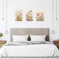 thumbnail image 4 of ZHONGYUTONG Flower Wall Art Set of 3 Watercolor Wildflower Paintings Colorful Floral Pictures Wall Decor Botanical Canvas Prints for Girls Room Decor Framed (11.00" x 14.00" x 3PCS), 4 of 5