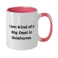 thumbnail image 2 of Oklahoma Gifts For, I am Kind of a Big Deal in Oklahoma, Nice Oklahoma Two Tone 11oz Mug, Cup From, 2 of 2
