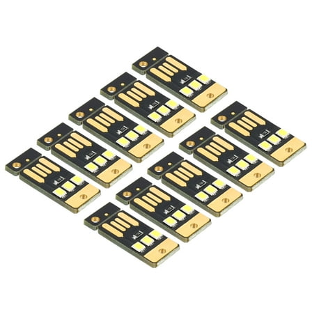 Uxcell 0.5W Mini USB LED Light 6000-6500K Slim Lamp Module Clear White 15 Pack