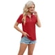 thumbnail image 2 of Camiseta de Corta para Mujer, Color Rojo, Talla M, 2 of 7
