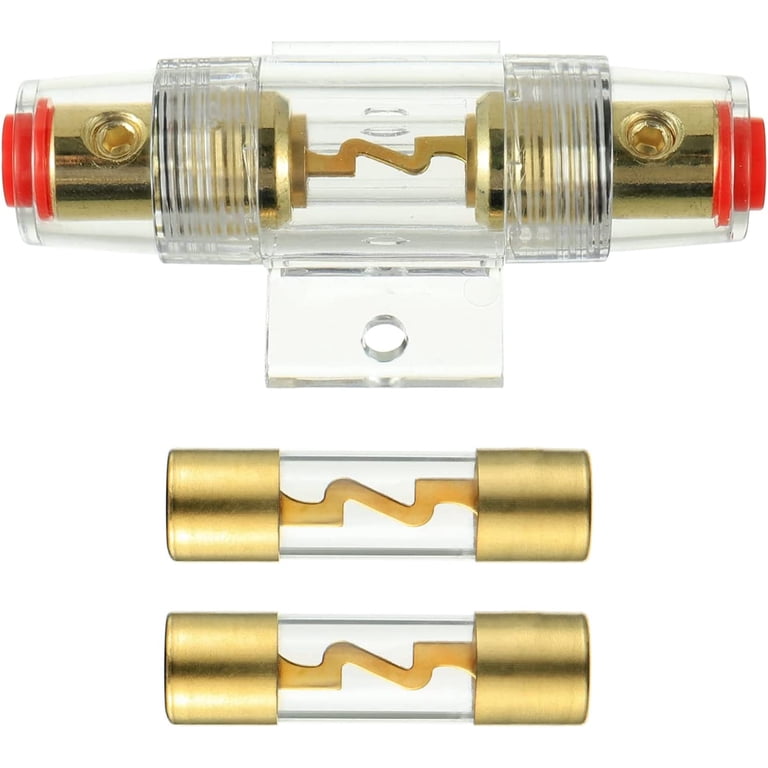 OIIKI 4-8 Gauge AWG In-line AGU Fuse Holder With 2 PCS 60A