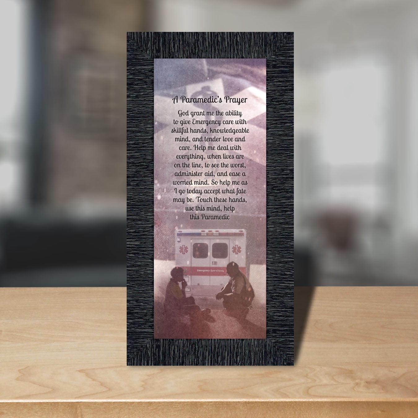 Prayer for the Paramedic Framed Poem, First Responders Gift, EMS, EMT, Gift for a Paramedic and Emergency Services Personnel, 7419CH