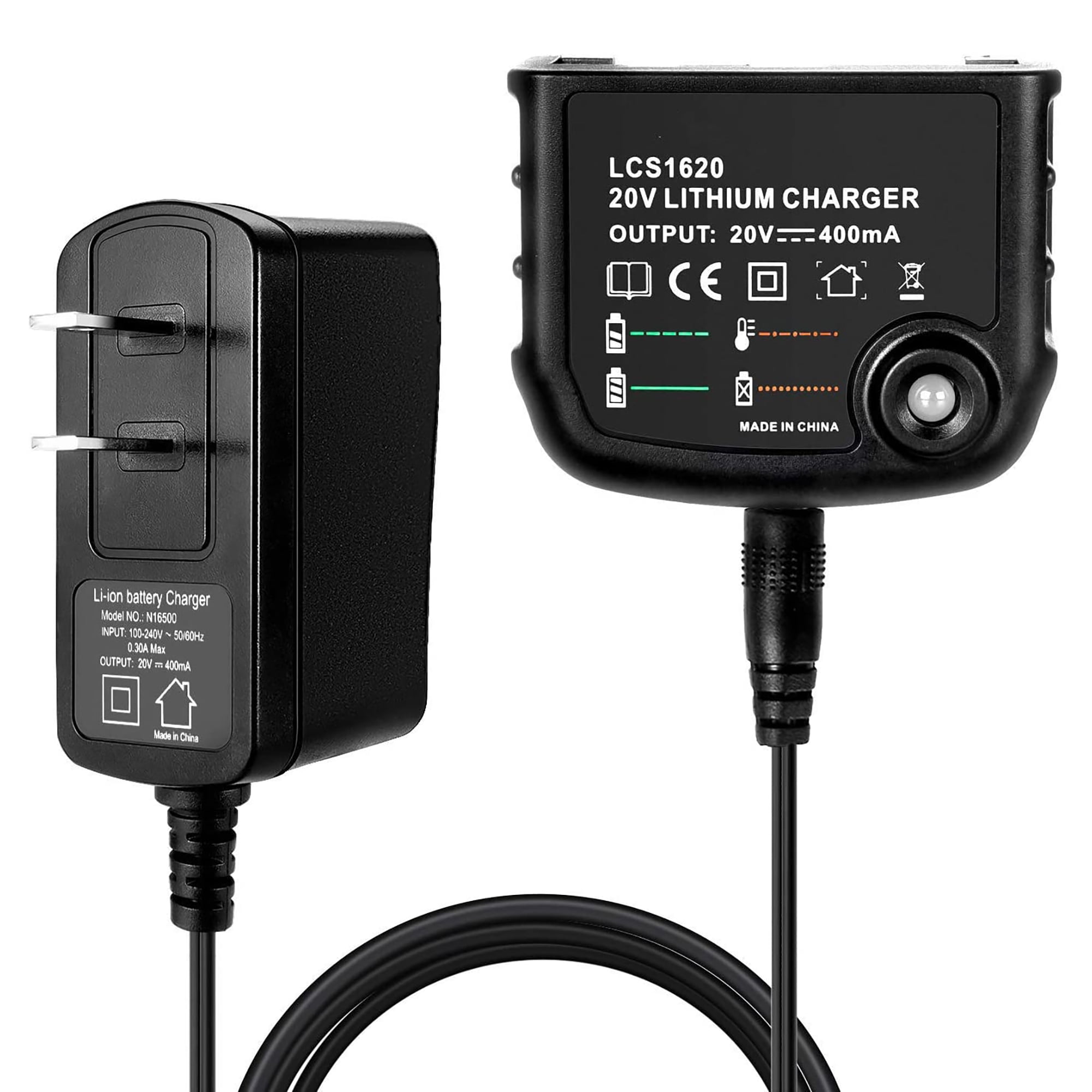 20V Lithium Battery Charger for Black & Decker 16V 20V Battery LBXR20 LBXR20-OPE LB20 LBX20 LBX4020 LB2X4020 LBXR2020-OPE