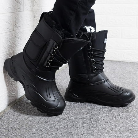 

Egmy Men S Winter Snow Boots Waterproof Warmest Plus Plush Outdoor Non-Slip Casual Shoes Men Mid-Calf Boots