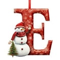 thumbnail image 3 of 1pc Personalized Alphabet Christmas Ornaments, a complete 26-letter acrylic set with colorful strings for creating custom holiday displays and monogrammed decorative arrangements, E, 3 of 3