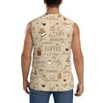 thumbnail image 4 of Xecao Coffee Time Print Men's Tank Top: Sleek Sleeveless Tee for Casual Sports and Beach Occasions-, 4 of 7