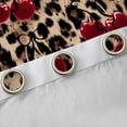thumbnail image 4 of Feelyou Cherry Black Out Curtains, Brown Cheetah Print Curtains Pack of 2 (42x63 Each), 4 of 6