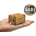 thumbnail image 4 of The Godfather Wood Music Box - 18 Note Mechanism Antique Laser Engraved Musical Box Hand Crank Musical Box, 4 of 4